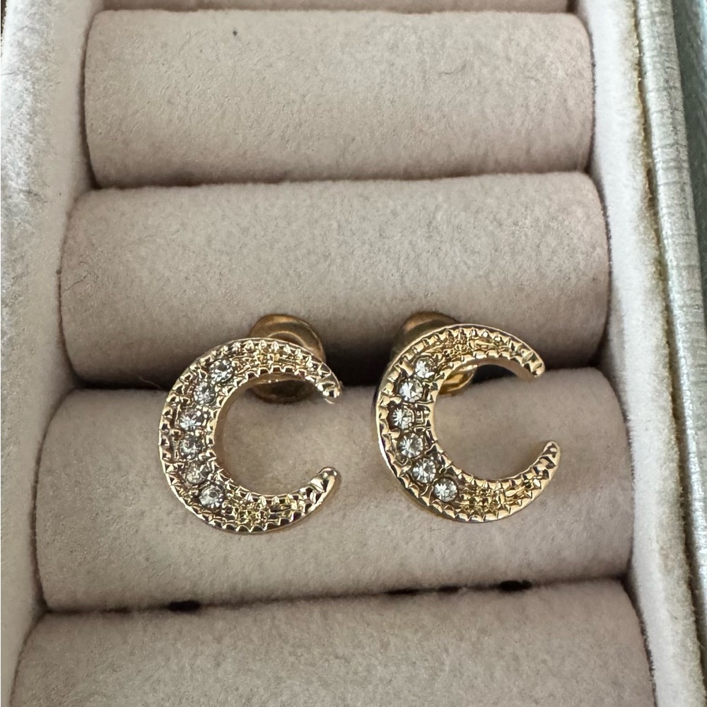 J Crew Crescent Moon Earrings